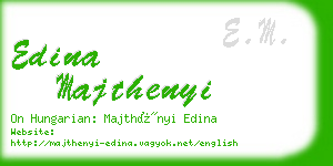 edina majthenyi business card